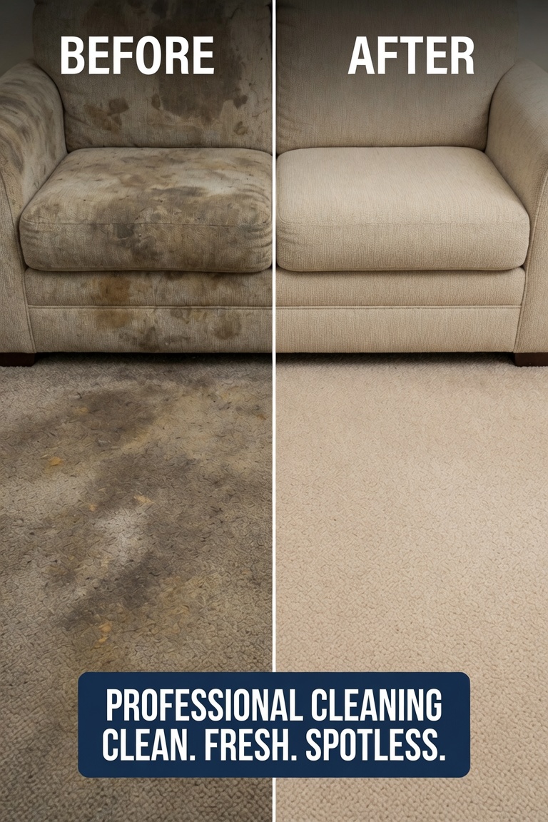 Armchair before and after deep cleaning โ RCA Upholstery and Carpet Cleaning